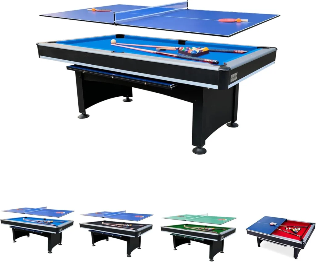 RACK Scorpius 7-foot multi-game table with pool and table tennis surfaces, perfect for casual play.